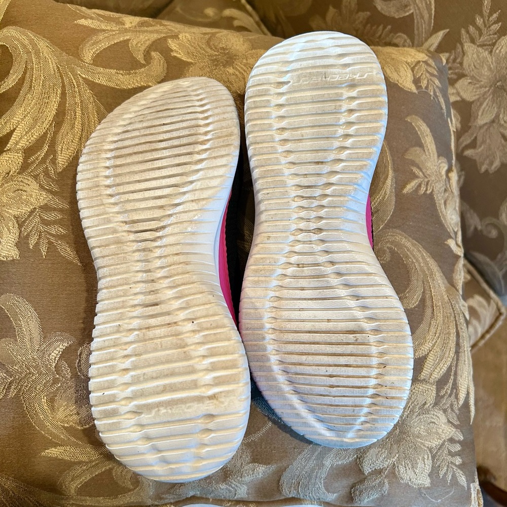Skechers Black and Pink Slip-On Athletic Sneakers - Picture 2 of 5
